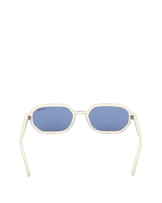 Guess Blue Geometric-Frame Sunglasses