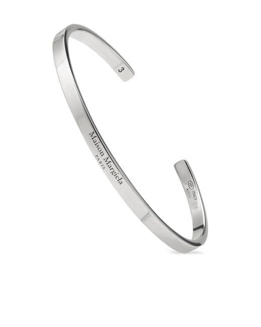 Maison Margiela White Logo Reference Cuff Bracelet