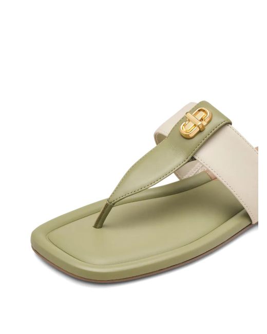 Marc Jacobs The Colorblock Leather Sandals Green