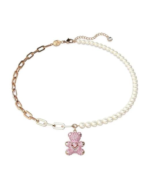 Collier Teddy Swarovski en coloris White