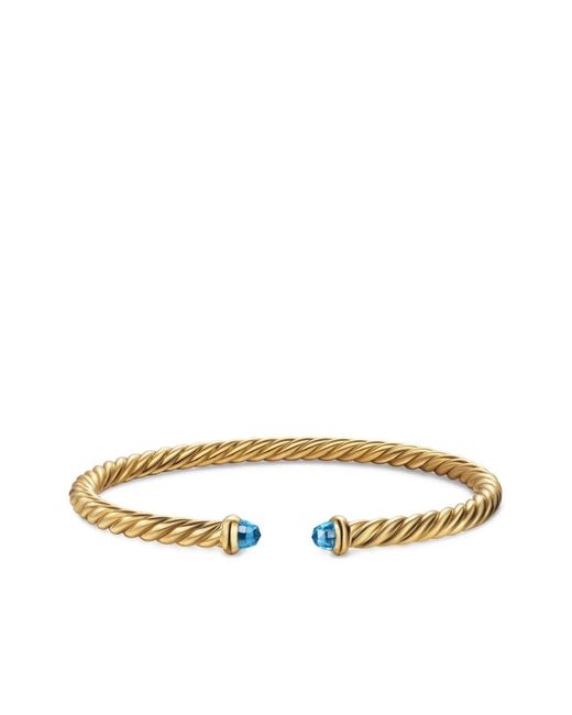 David Yurman Metallic 18Kt Cablespira Topaz Cuff