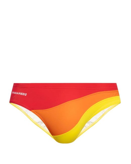 Bañador con diseño colour block DSquared² de hombre de color Orange