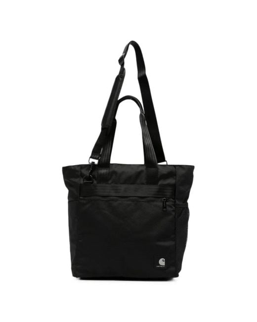 Carhartt Black Richmond Logo-Patch Tote Bag for men