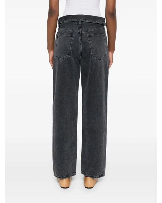 Agolde Gray Echo Tapered Jeans