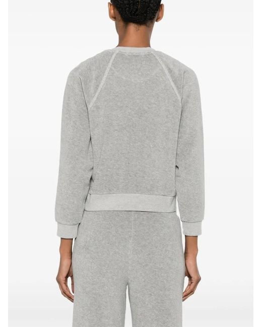 Suzie Kondi Gray Raglan-Sleeve Sweatshirt