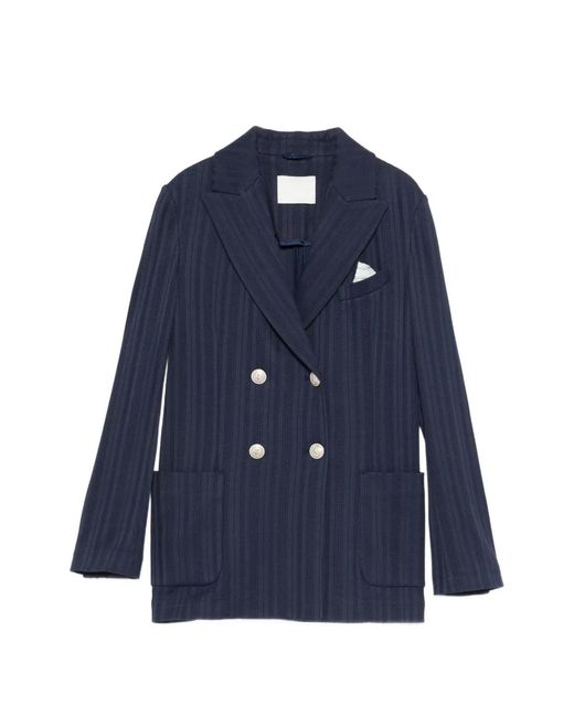 Circolo 1901 Blue Double-Breasted Blazer
