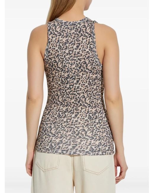 Munthe Top Met Luipaardprint in het Natural