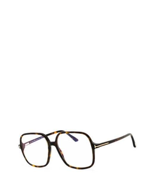 Tom Ford Black Oversized Square-Frame Glasses