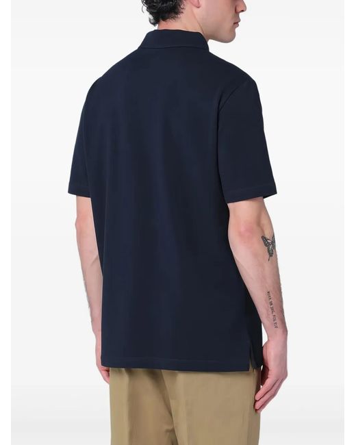 Loro Piana Black Cotton Polo Shirt for men
