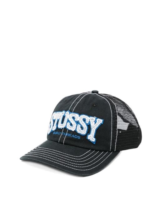 Stussy Black 100% Cotton Hat for men