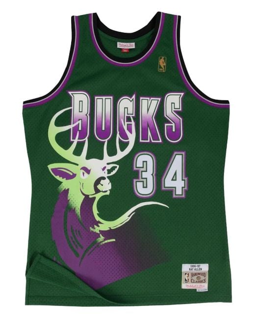 Mitchell & Ness Green X Nba Swingman "Milwaukee Bucks Ray Allen" Tank Top for men