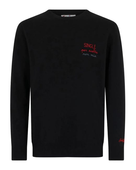 メンズ Mc2 Saint Barth Heron クルーネック セーター Black