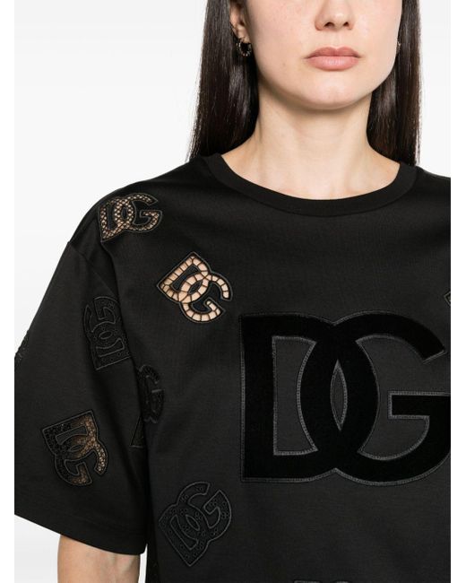 Dolce & Gabbana T-shirt Met Logo in het Black