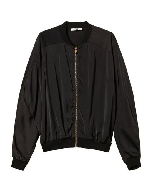 Twinset Black Panelled Bomber Jacket