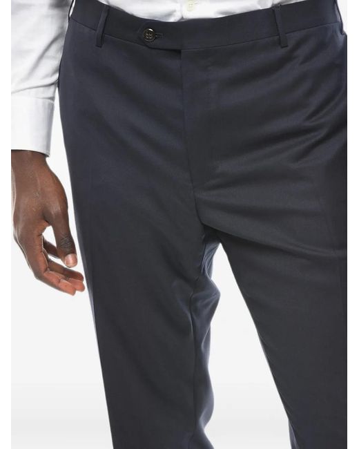 Corneliani Gray Academy Virgin Wool Trousers for men