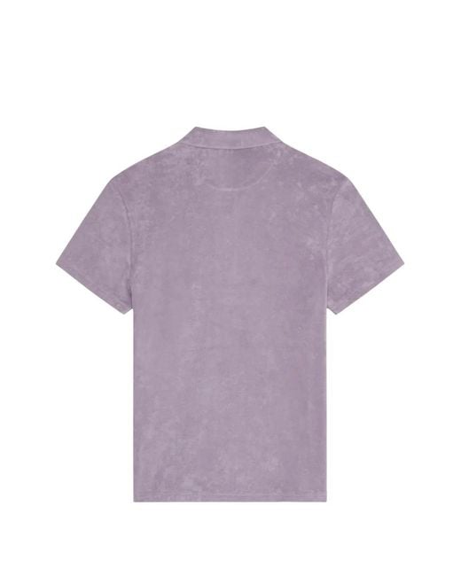 Vilebrequin Purple Terry Polo Shirt for men