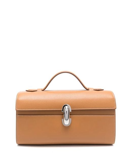 SAVETTE Brown Symmetry Tote Bag