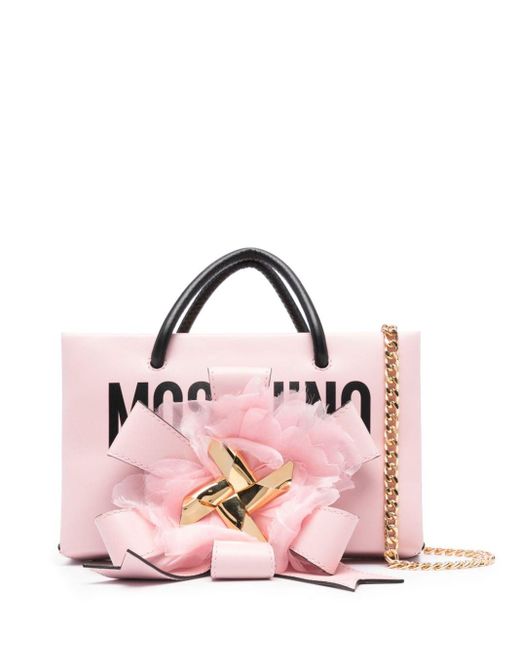 Moschino Pink Handtasche mit Schleife