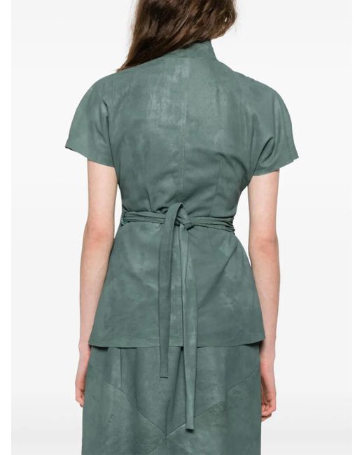 Top con cuello alto Rick Owens de color Green
