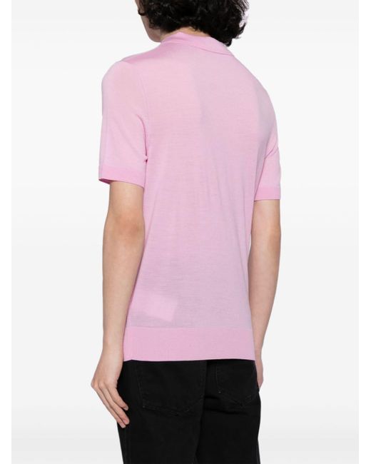 DSquared² Poloshirt mit Logo-Stickerei in Pink für Herren