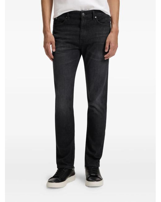 Boss Blue Logo-Plaque Jeans for men