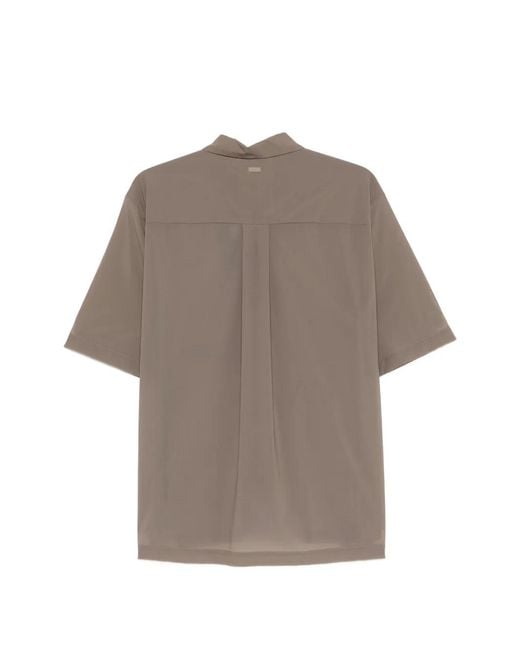 Herno Gray Ripstop-Pattern Shirt for men