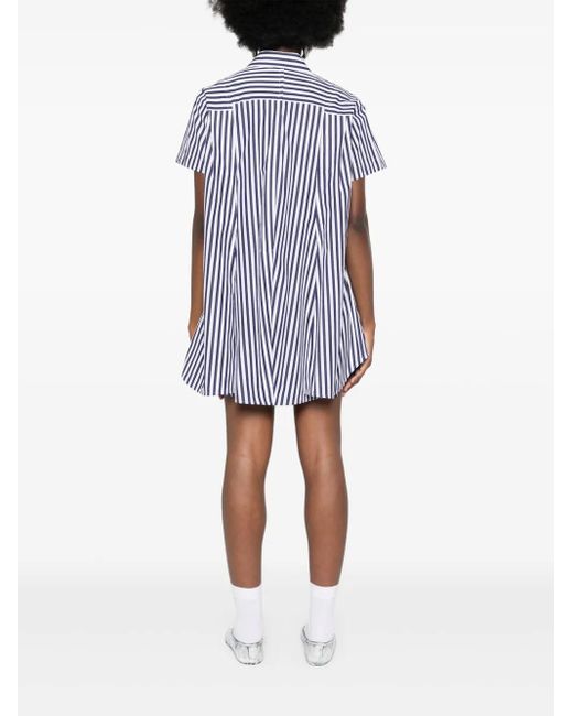 Sacai Blue Striped Shirt