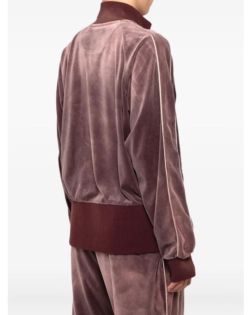 KAMIYA Purple Embroidered-Detail Track Jacket for men