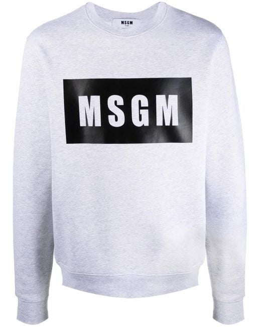 Sudadera Con Logo Estampado MSGM de hombre de color White