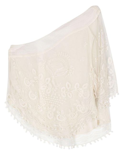 Isabel Marant Victorine Floral-lace Blouse in het White