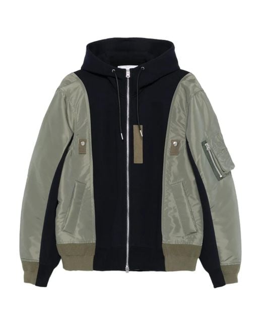 メンズ Sacai フーデッド ジャケット Black
