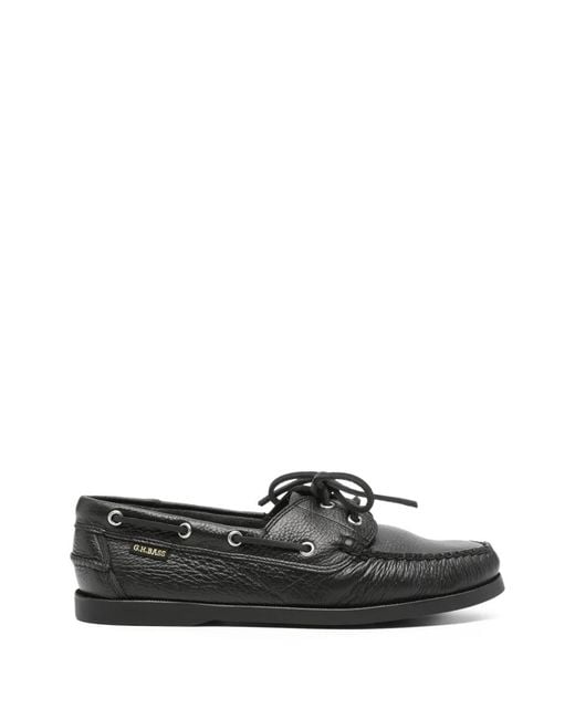 G.H.BASS Black Jetty Ii 2 Eye Boat Shoes for men