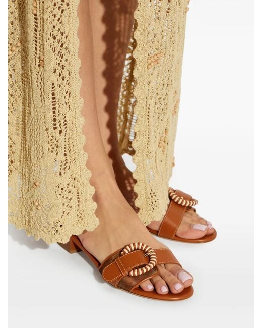 Rodo Brown Buckle Strap Sandals