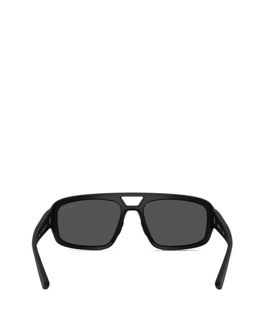 Prada Linea Rossa Black Logo Sunglasses for men