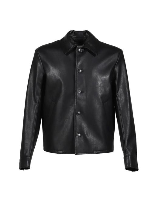 CEDARWOOD Black Alonzo Faux-Leather Jacket for men