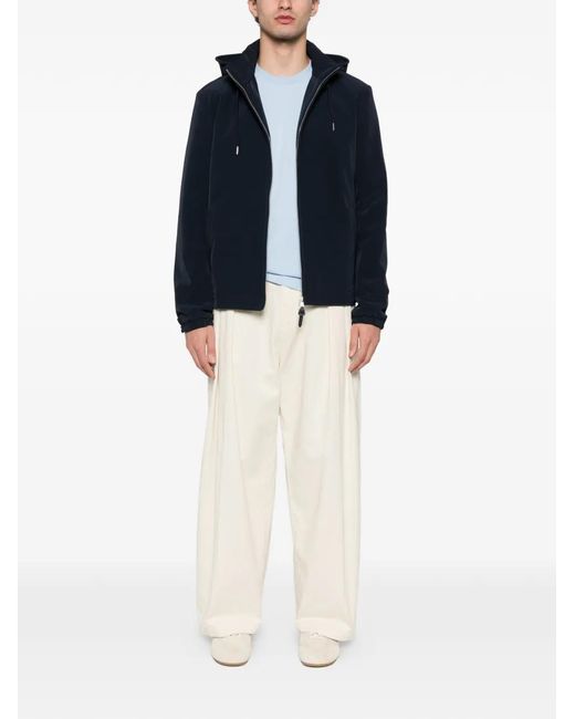 Sandro Blue Zip-Up Hooded Jacket for men