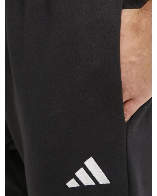 Adidas Black Logo-Print Track Pants for men