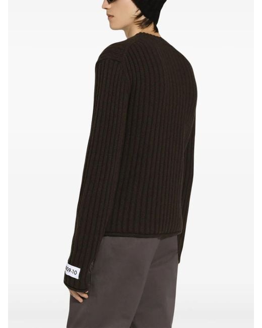 Dolce & Gabbana Black Date Patch Jumper for men