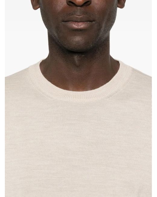 Ballantyne White Wool Jumper for men