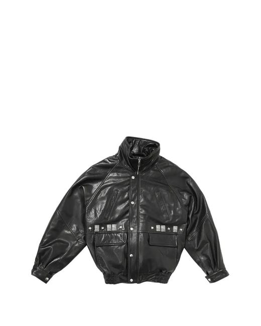 Enfants Riches Deprimes Black Prince Phillip's Childhood Studded Graphic-Print Jacket for men