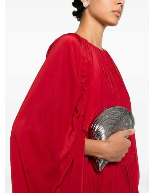 Lanvin Gesmockte Maxi-Jurk in het Red