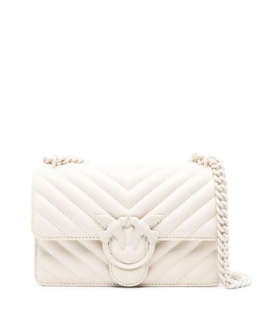 Pinko Natural Mini 'Love One' Quilted Leather Bag