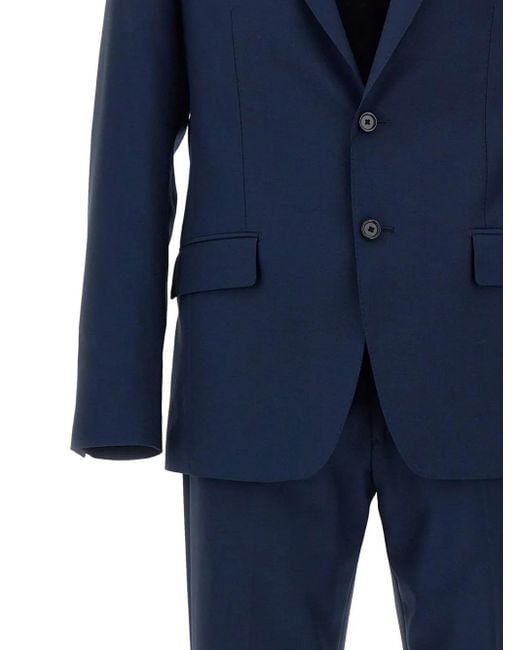 メンズ Lardini ウール スーツ Blue
