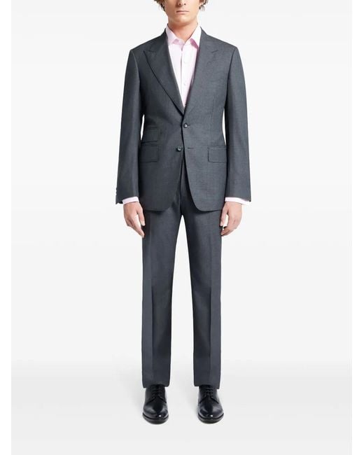 Tom Ford Blue Single-Breasted Wool Suit for men