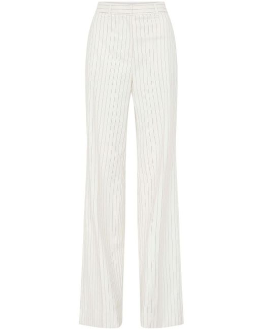 Rebecca Vallance White Cedric Pinstripe-pattern Trousers