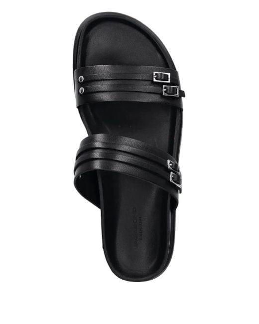 Vagabond Black Effie Buckle-Detail Leather Sandals