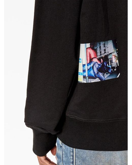 DIESEL Black Macs-L3 Cotton Hoodie for men