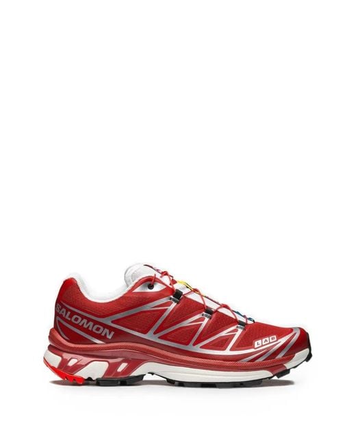 Salomon Red Xt-6 Lace-Up Sneakers