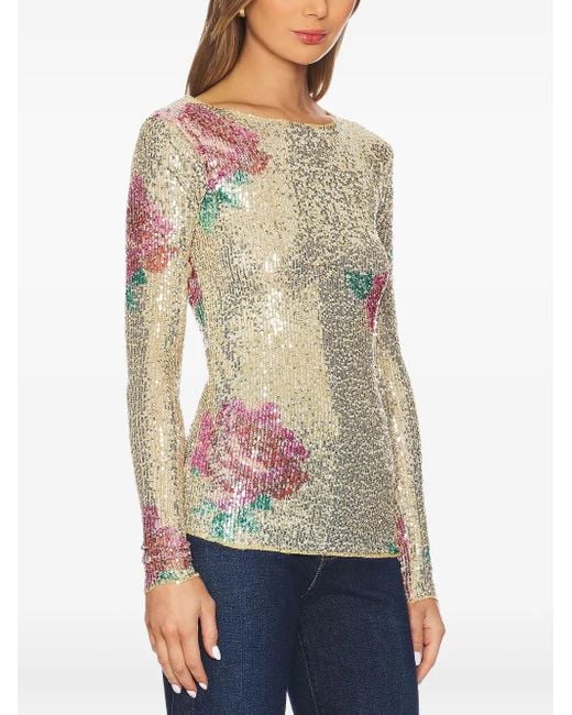 Free People Gold Rush スパンコール トップ Blue