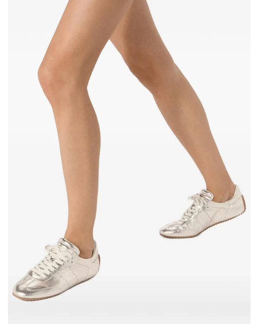Odissi White Cass Lace-Up Sneakers